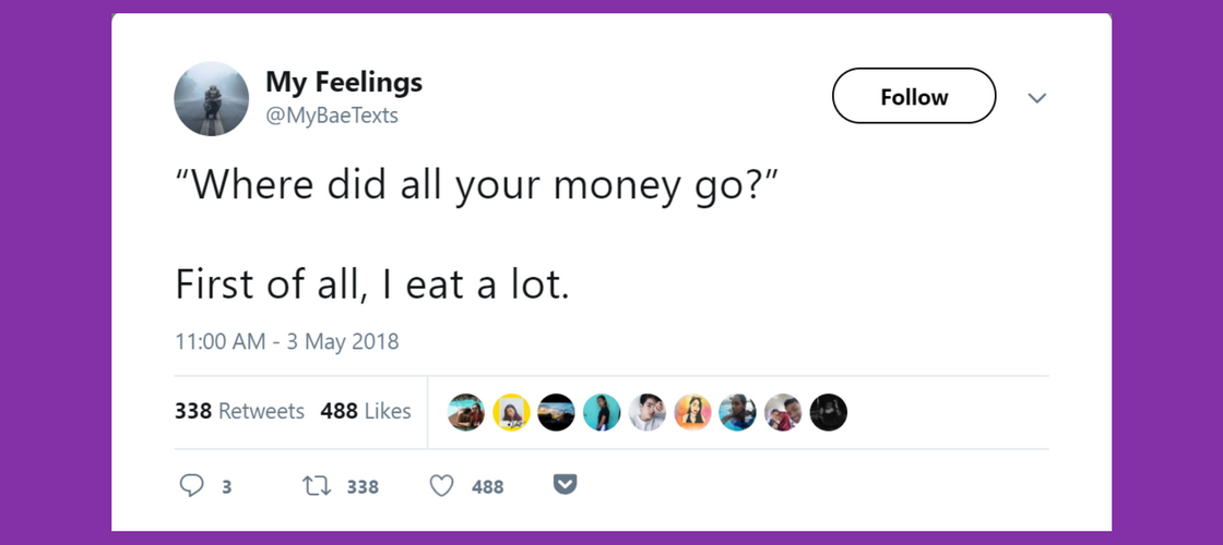 tweets about money